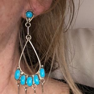 Vintage sleeping beauty turquoise earrings